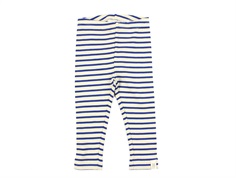 Petit Piao deep cobalt/dark off white stribede leggings modal